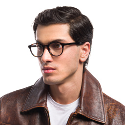 EYE'M Round Eyeglasses in Havana – Product Photo 5