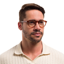 EYE'M Round Eyeglasses in Tortoise – Product Photo 5