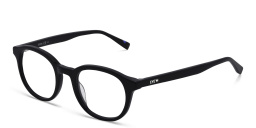 EYE'M Round Eyeglasses in Black – Product Photo 2