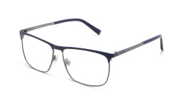 EYE'M Wide Rectangle Eyeglasses in Blue – Product Photo 2