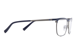 EYE'M Wide Rectangle Eyeglasses in Blue – Product Photo 3