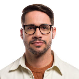 EYE'M Square Eyeglasses in Havana – Product Photo 5