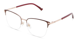Shop EYE'M Half Rim Cat Eye Eyeglasses in Red online.
