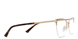 Shop EYE'M Half Rim Cat Eye Eyeglasses in Nude online.
