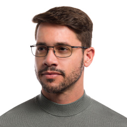 EYE'M Rectangle Eyeglasses in Black – Product Photo 5