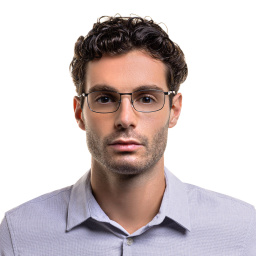 EYE'M Rectangle Eyeglasses in Gunmetal – Product Photo 5