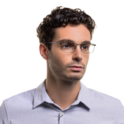 EYE'M Rectangle Eyeglasses in Gunmetal – Product Photo 6