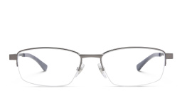 Shop EYE'M Half Rim Rectangle Eyeglasses in Gunmetal online.