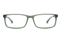 EYE'M Wide Rectangle Eyeglasses in Green – Product Photo 1