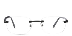 EYE'M Rimless Rectangle Eyeglasses in Black – Product Photo 1