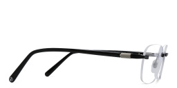 EYE'M Rimless Rectangle Eyeglasses in Black – Product Photo 3