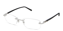 Shop EYE'M Rimless Rectangle Eyeglasses in Silver online.