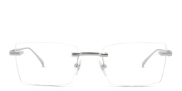 EYE'M Rimless Rectangle Eyeglasses in Silver – Product Photo 1