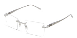 EYE'M Rimless Rectangle Eyeglasses in Silver – Product Photo 2