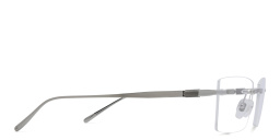 EYE'M Rimless Rectangle Eyeglasses in Silver – Product Photo 3
