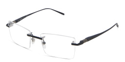 EYE'M Rimless Rectangle Eyeglasses in Blue – Product Photo 2