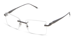 Shop EYE'M Rimless Rectangle Eyeglasses in Gunmetal online.
