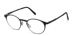 EYE'M Round Eyeglasses in Black – Product Photo 2