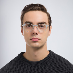 Shop EYE'M Round Eyeglasses in Silver online.
