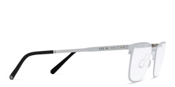 EYE'M Rectangle Eyeglasses in Silver – Product Photo 3