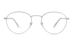 EYE'M Round Eyeglasses in Silver – Product Photo 1