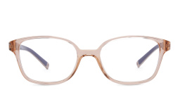 EYE'M Kids Rectangle Eyeglasses in Nude – Product Photo 1