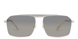 EYE'M Rectangle Sunglasses in Silver – Product Photo 1