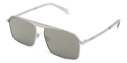 Shop EYE'M Rectangle Sunglasses in Silver online.