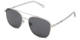 EYE'M Square Sunglasses in Silver – Product Photo 2