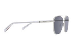 EYE'M Square Sunglasses in Silver – Product Photo 3