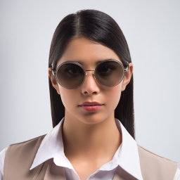 نظارة شمسية دائرية من EYE'M بلون ذهبي - صورة المنتج 5