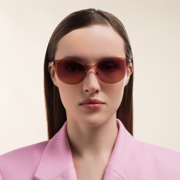 EYE'M Cat Eye Sunglasses in Burgundy – Product Photo 5