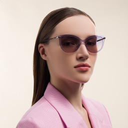 EYE'M Cat Eye Sunglasses in Purple – Product Photo 6