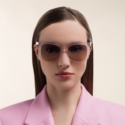 EYE'M Square Sunglasses in Nude – Product Photo 5