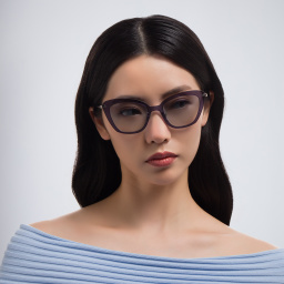 EYE'M Cat Eye Sunglasses in Blue – Product Photo 5