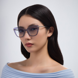 EYE'M Cat Eye Sunglasses in Blue – Product Photo 6