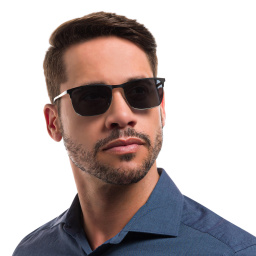 EYE'M Rectangle Sunglasses in Black – Product Photo 6