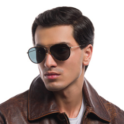 Shop EYE'M Unisex Aviator Sunglasses in Havana online.