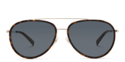 EYE'M Unisex Aviator Sunglasses in Havana – Product Photo 1