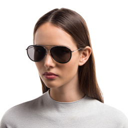 EYE'M Unisex Aviator Sunglasses in Black – Product Photo 6