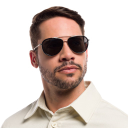 EYE'M Unisex Aviator Sunglasses in Black – Product Photo 8