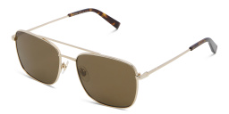 Shop EYE'M Unisex Square Sunglasses in Gold online.