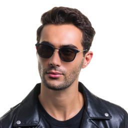 EYE'M Unisex Square Sunglasses in Black – Product Photo 7