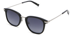 EYE'M Unisex Square Sunglasses in Black – Product Photo 2