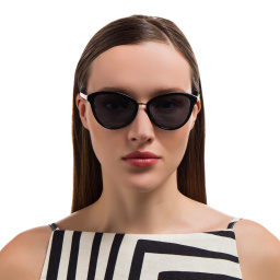EYE'M Cat Eye Sunglasses in Black – Product Photo 5
