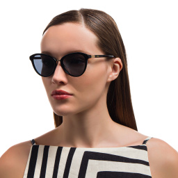 EYE'M Cat Eye Sunglasses in Black – Product Photo 6