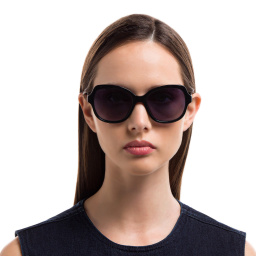 Shop EYE'M Square Sunglasses in Black online.