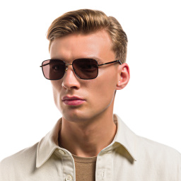 EYE'M Square Sunglasses in Havana – Product Photo 6