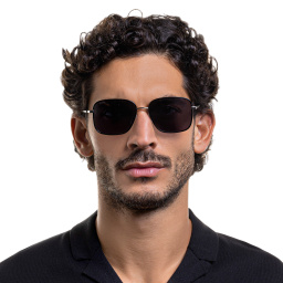 Shop EYE'M Square Sunglasses in Black online.