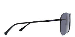 EYE'M Half Rim Wide Aviator Sunglasses in Black – Product Photo 3